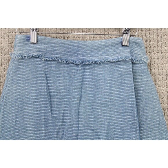Mo:vint By Anthropologie Pencil Skirt Womens Blue Faded Knit Size Large L NWT - Picture 2 of 7